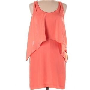 Armani Exchange Coral Layered Mini Dress